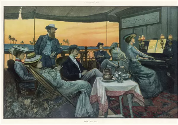 Western passengers on a Nile steamer