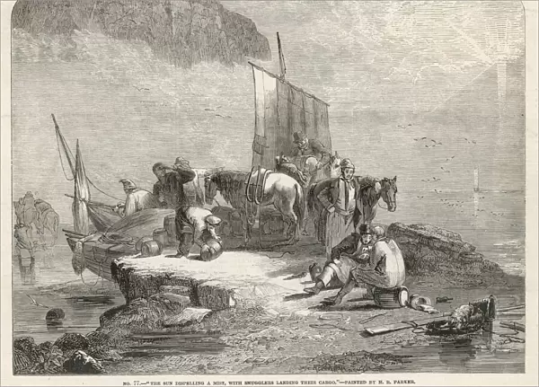 Smugglers landing their cargo