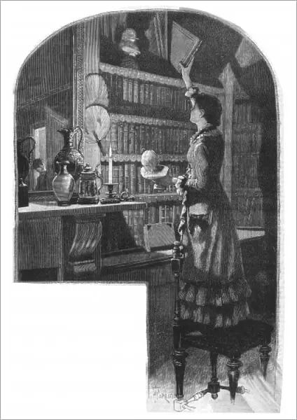 Girl in Library C. 1880