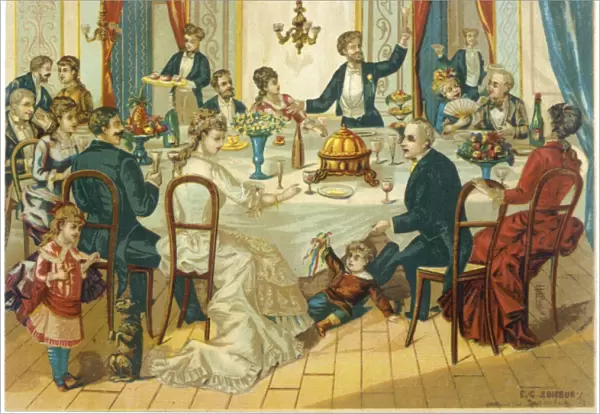 Family Dinner Party 1880