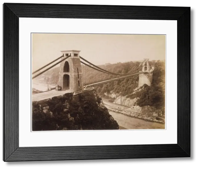 Framed Print : Clifton Suspension Bridge Print, 1864 Framed Print : Clifton Suspension Bridge Print, 1864