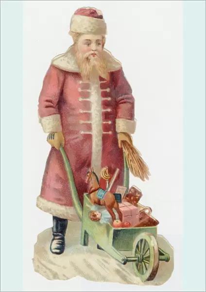 Santa with Wheelbarrow