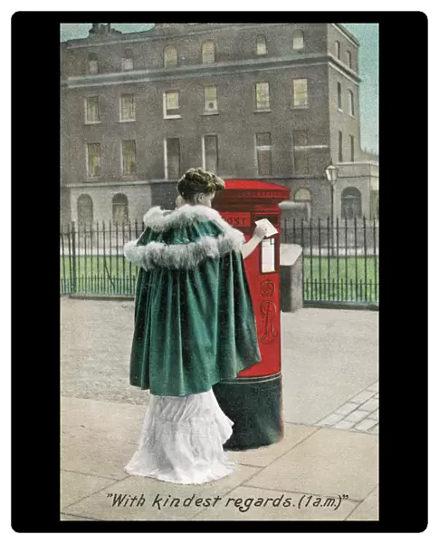 Lady Posts Letter 1906