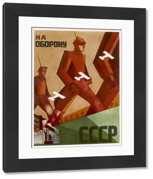 Poster; Defence of Ussr