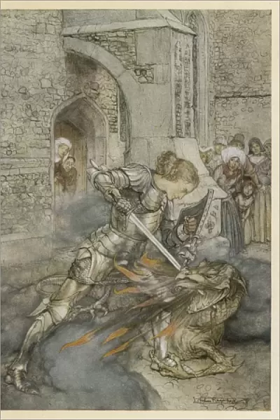 Lancelot Fights a Dragon