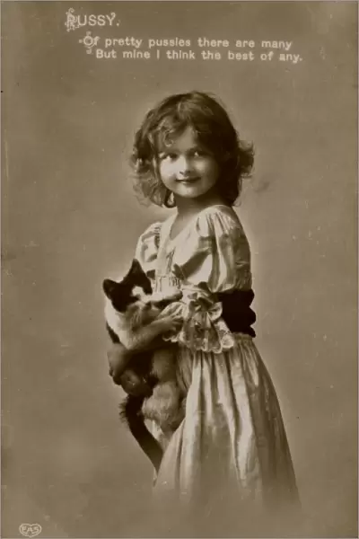 Girl and Cat 1912