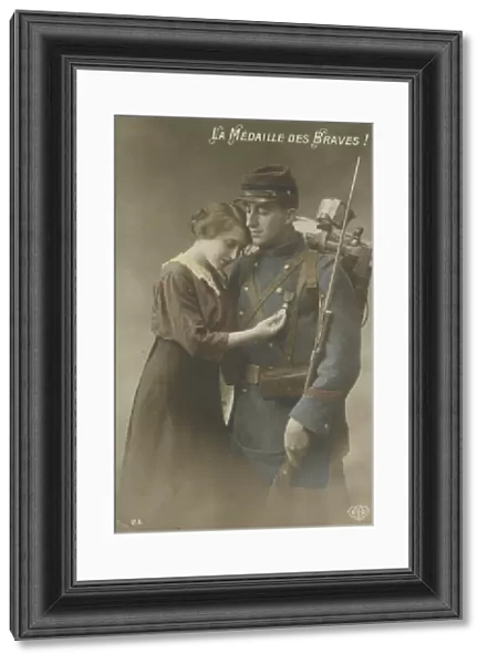 Frenchwoman with returning soldier
