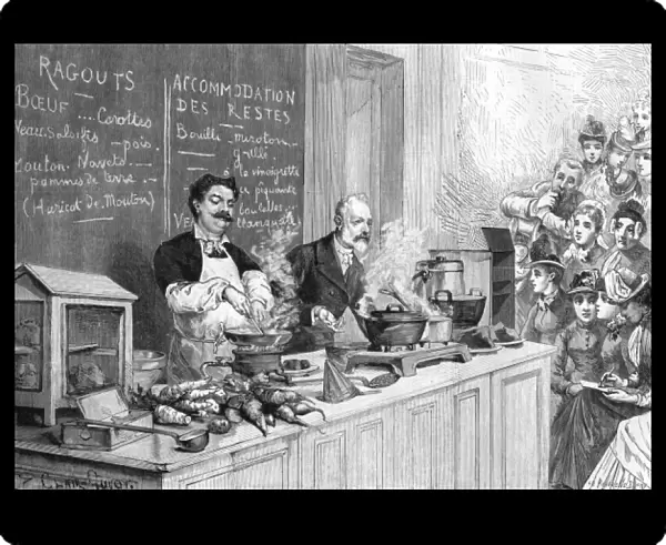 Cookery lesson, 1885