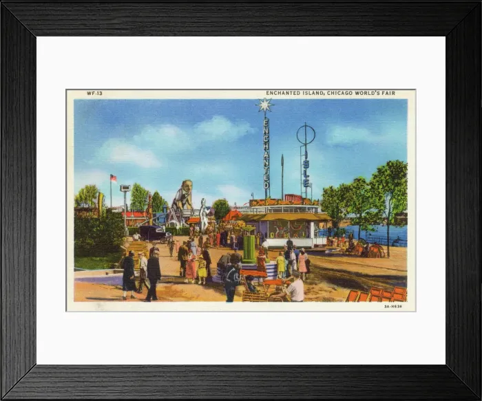 Framed Print : Chicago World Fair Enchanted Island Print 1933 Framed Print : Chicago World Fair Enchanted Island Print 1933