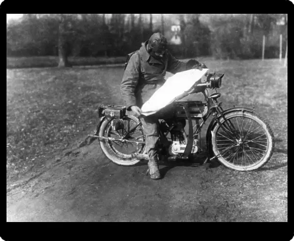 Corporal Newsham, despatch rider, Rollancourt, France, WW1