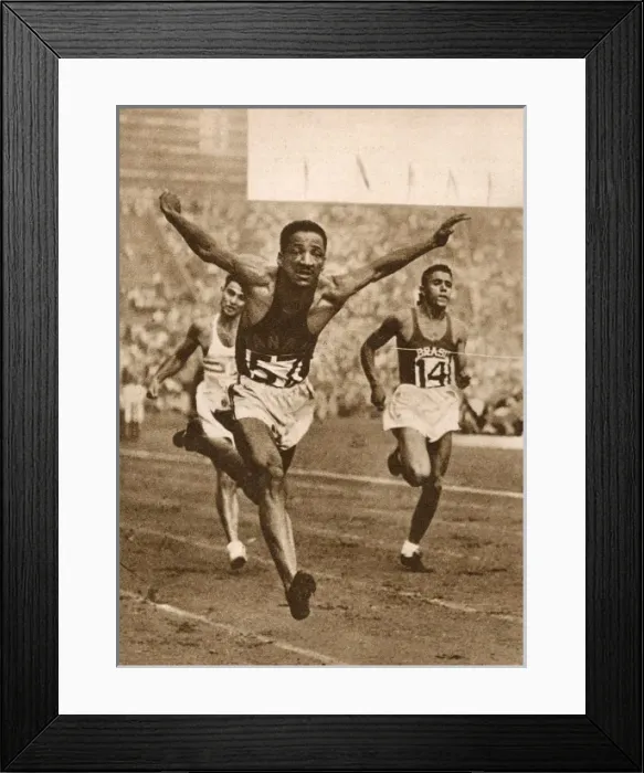 Framed Print : 1948 London Olympics Sprinter Lloyd B. Labeach Print Framed Print : 1948 London Olympics Sprinter Lloyd B. Labeach Print