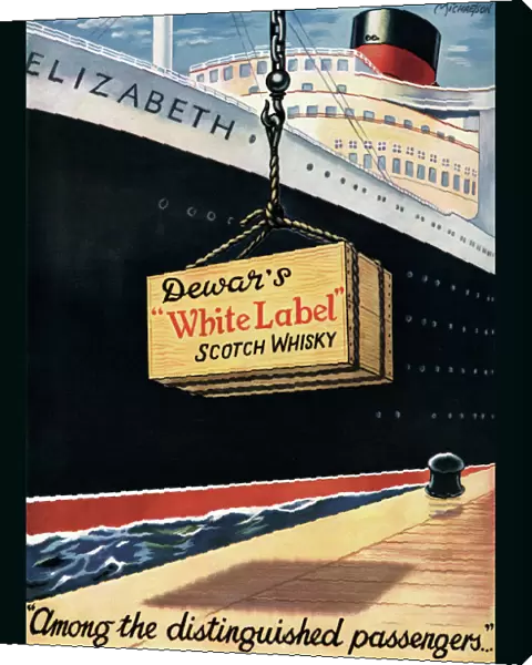 Dewars White Label Whisky shipping ad