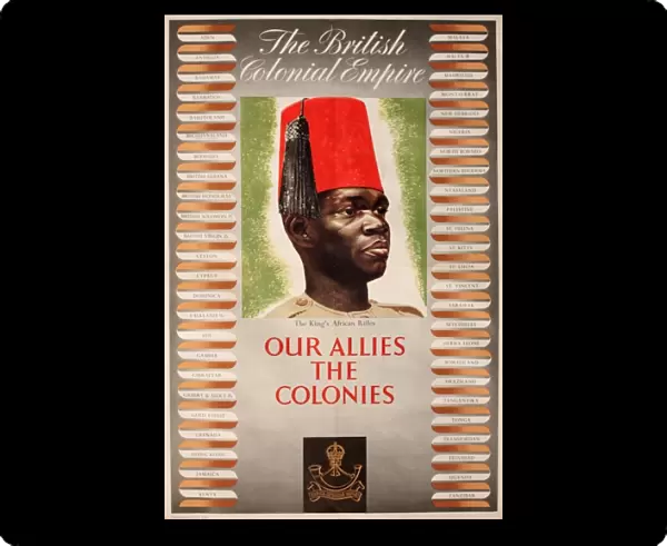Wartime poster, The British Colonial Empire (African Rifles)