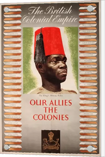 Wartime poster, The British Colonial Empire (African Rifles)