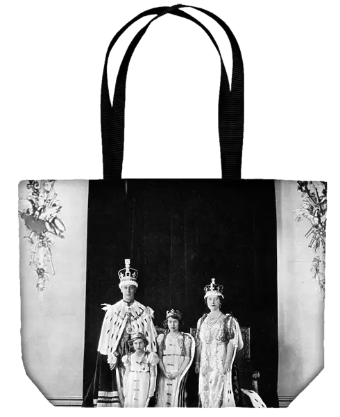 1937 Coronation: the Royal Family in their robes