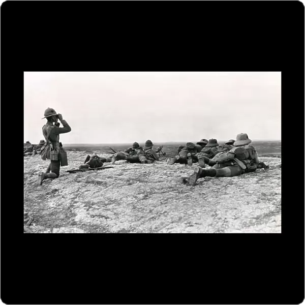British troops in action against Turks near Kirkuk, WW1
