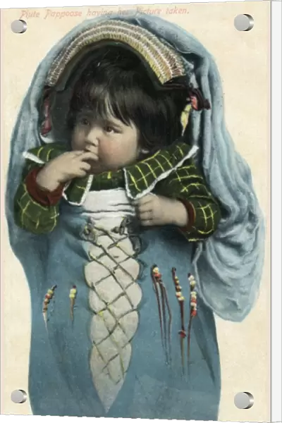 Indigenous American Baby in a papoose