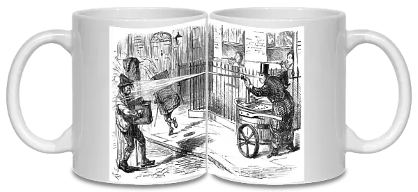 Street music: organ grinder rejected, 1858