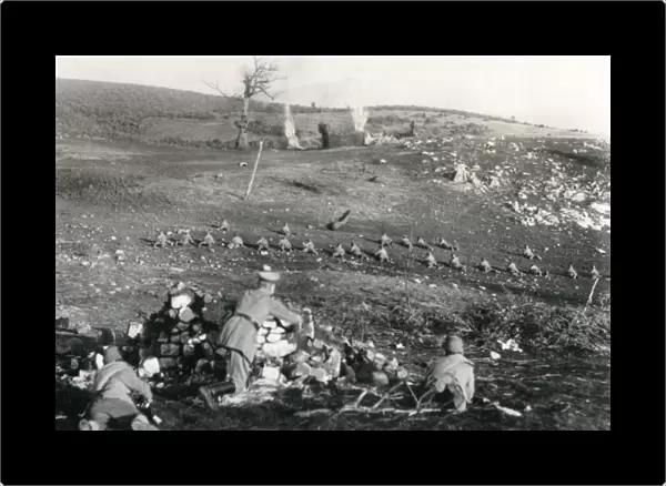 German troops in action near Monastir, WW1