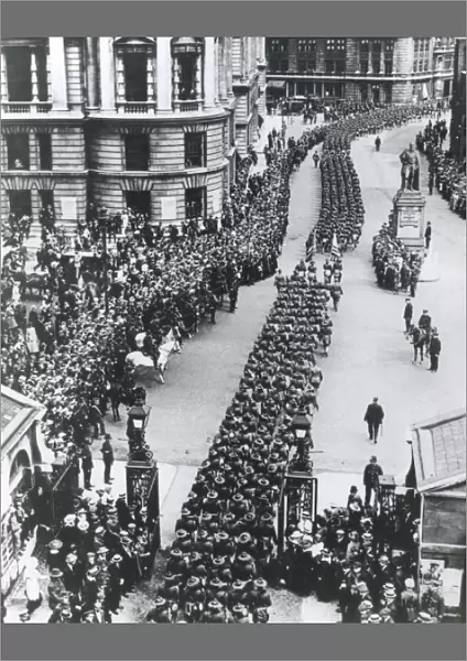 American troops marching through London, WW1