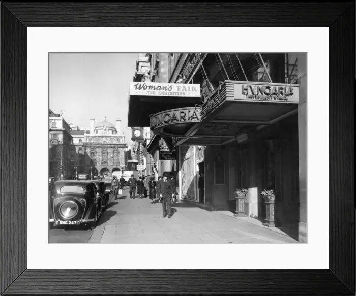 Framed Print : Hungaria Restaurant, Regent Street, London Print 1947 Framed Print : Hungaria Restaurant, Regent Street, London Print 1947