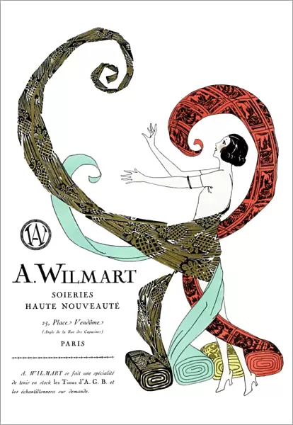 Advertisement for A Wilmart silk, Paris