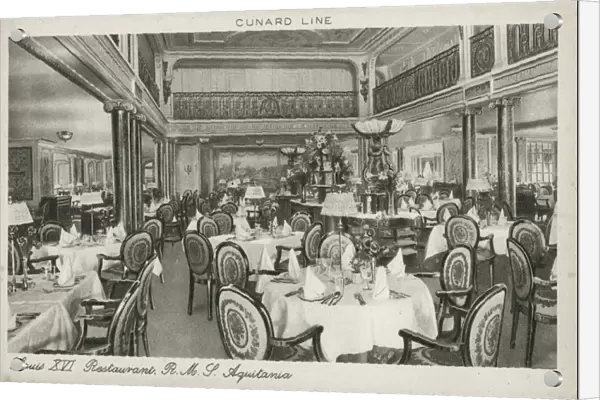 Restaurant on the RMS Aquitania