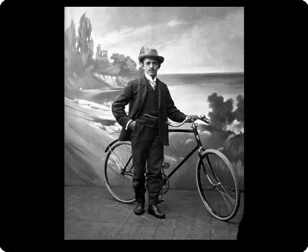 Man and bicycle