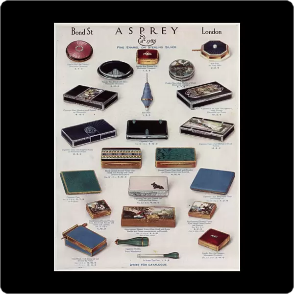 Advert for Asprey cigarette cases