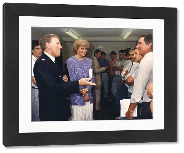 Princess Diana and Prince Charles visiting the Met Police