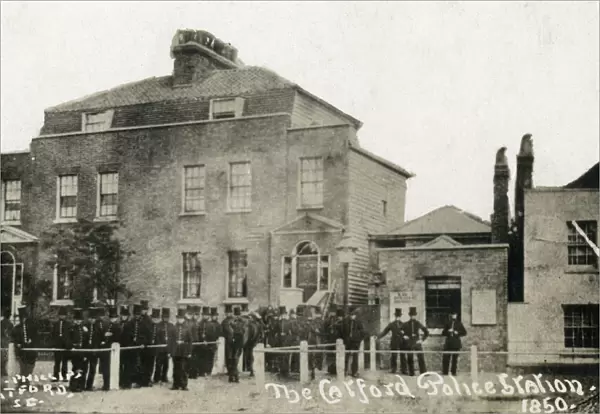 Catford Police Station with officers posing outside