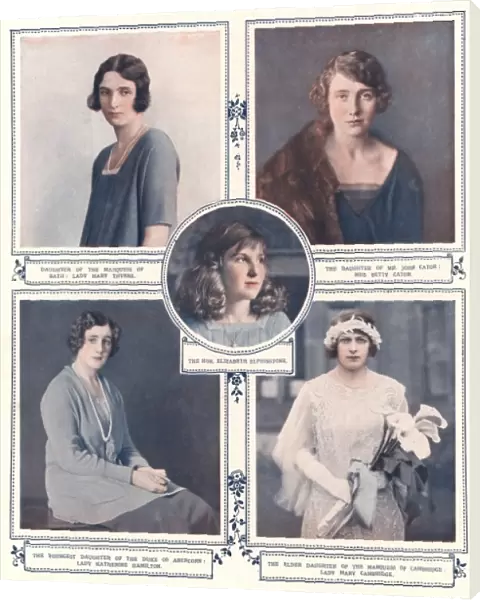 Royal Wedding 1923 - five of the bridesmaids