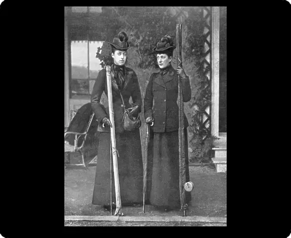 Queen Alexandra and Princess Victoria - royal anglers
