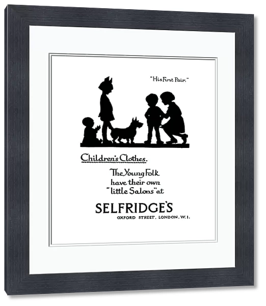 Advertisement for Selfridges childrens clothes