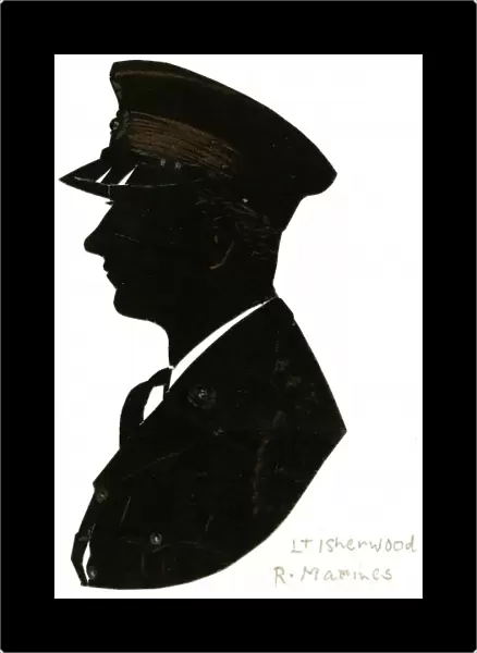 Silhouette of Lieutenant Isherwood, Royal Marines