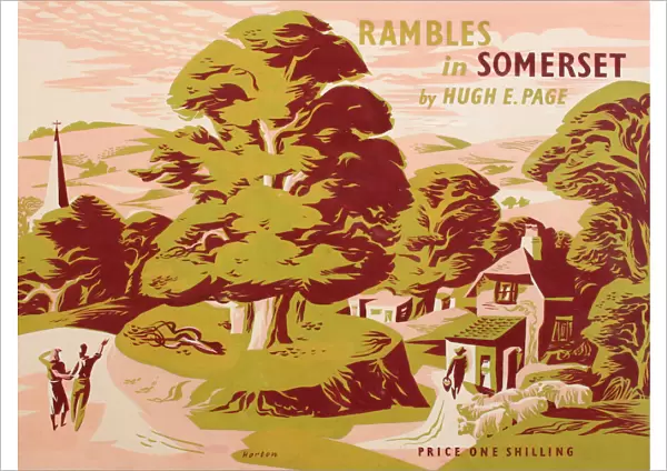 Poster advertising Rambles in Somerset