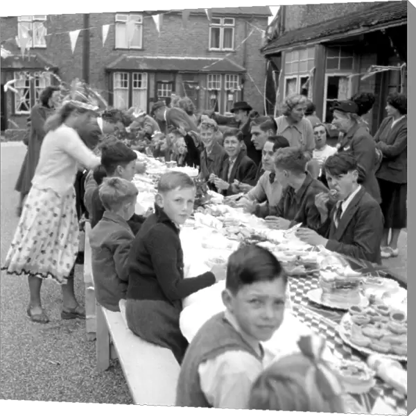 Coronation street party, Walton-on-the-Naze, Essex