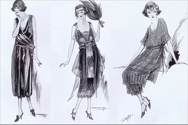 Art deco fashion sketches, London, 1921
