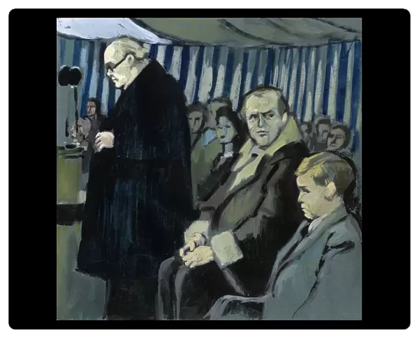 Winston Churchill with Randolph by David Wright