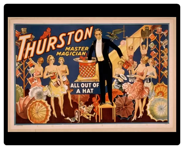 Thurston, master magician all out of a hat