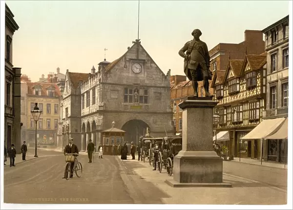 The square, Shrewsbury, England