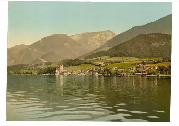 St. Wolfang (i. e. Wolfgang), from the lake, Upper Austria