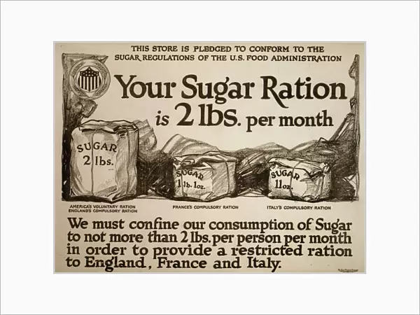 Your sugar ration is 2 lbs. per month