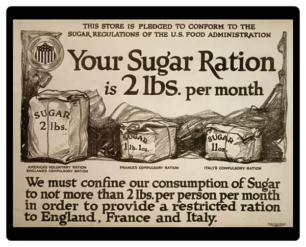 Your sugar ration is 2 lbs. per month