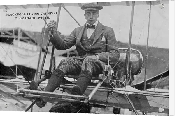 C. Grahame-White in an early aeroplane