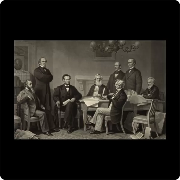 The first reading of the Emancipation Proclamation before th