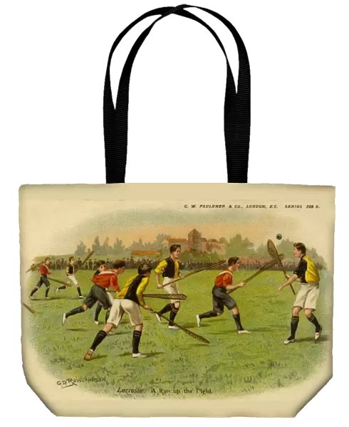 Lacrosse. A run up the field. From a postcard published by CW Faulkner Date: 1903