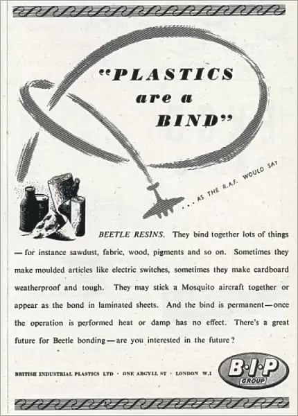 Advert for British Industrial Plastic Limited 1944