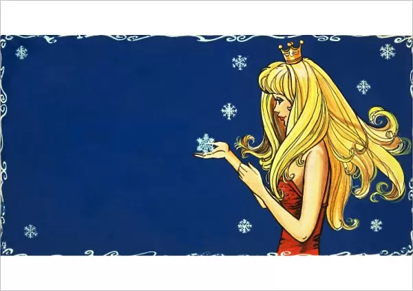 Princess catching snowflake