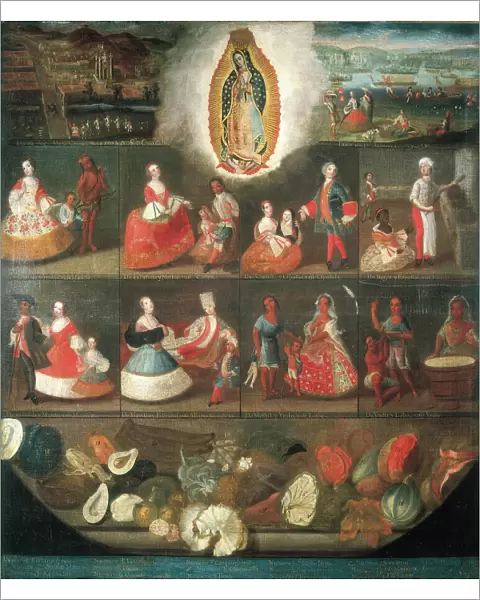 Scenes of Mestizaje. Circa 1750. Casta paintings